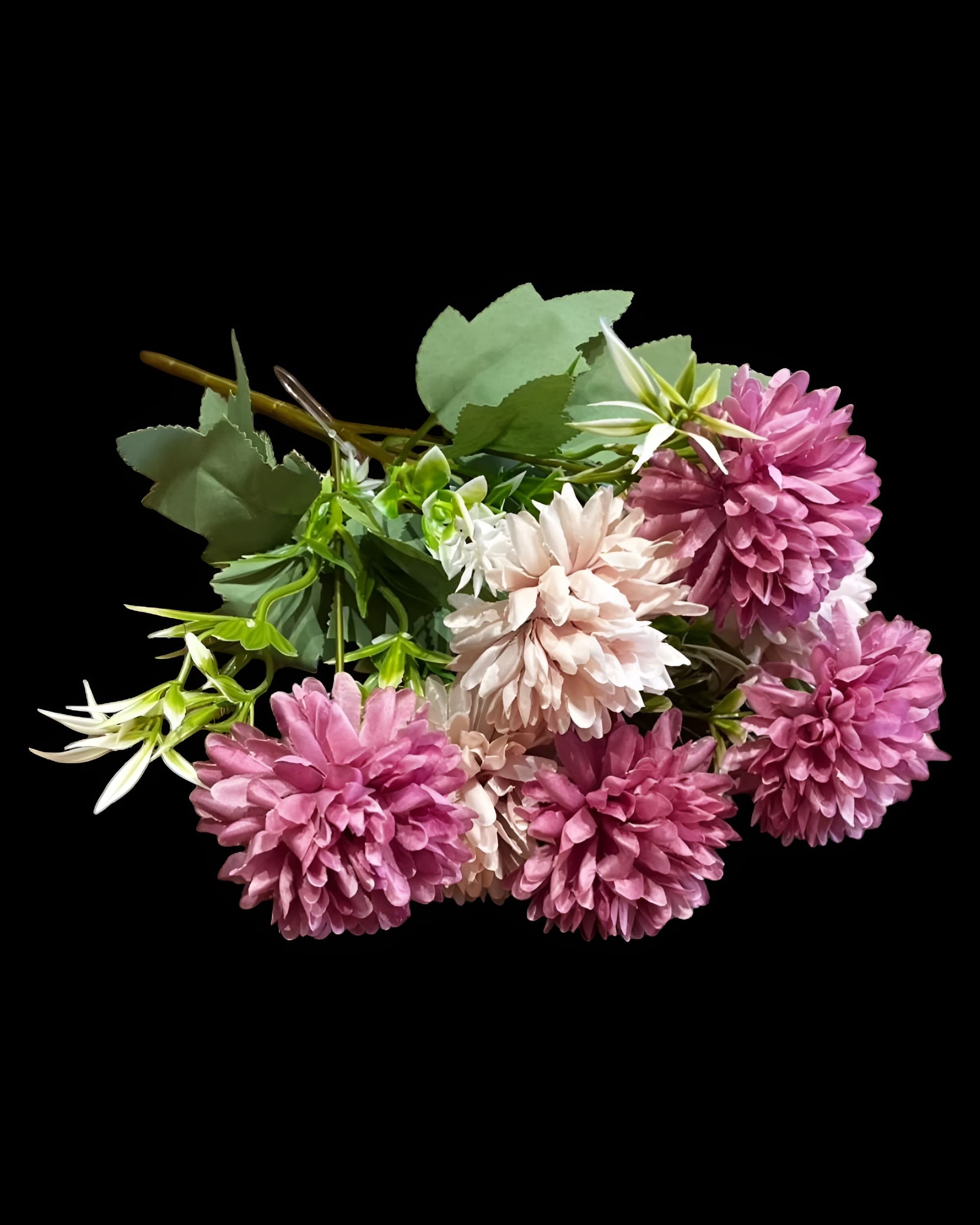 7 BAŞLI KRİZANTEM SÜMBÜL DETAYLI 30 CM - 1