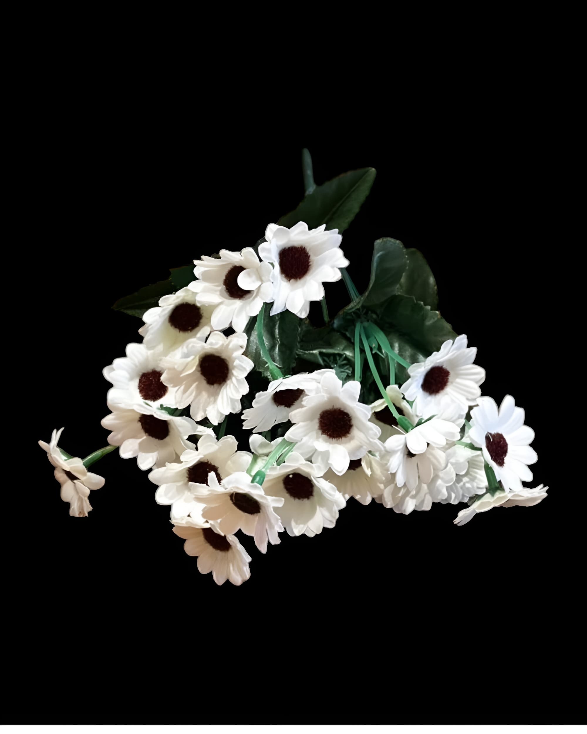 24 BAŞLI YAPAY BEYAZ PAPATYA DEMETİ 35 CM - 3