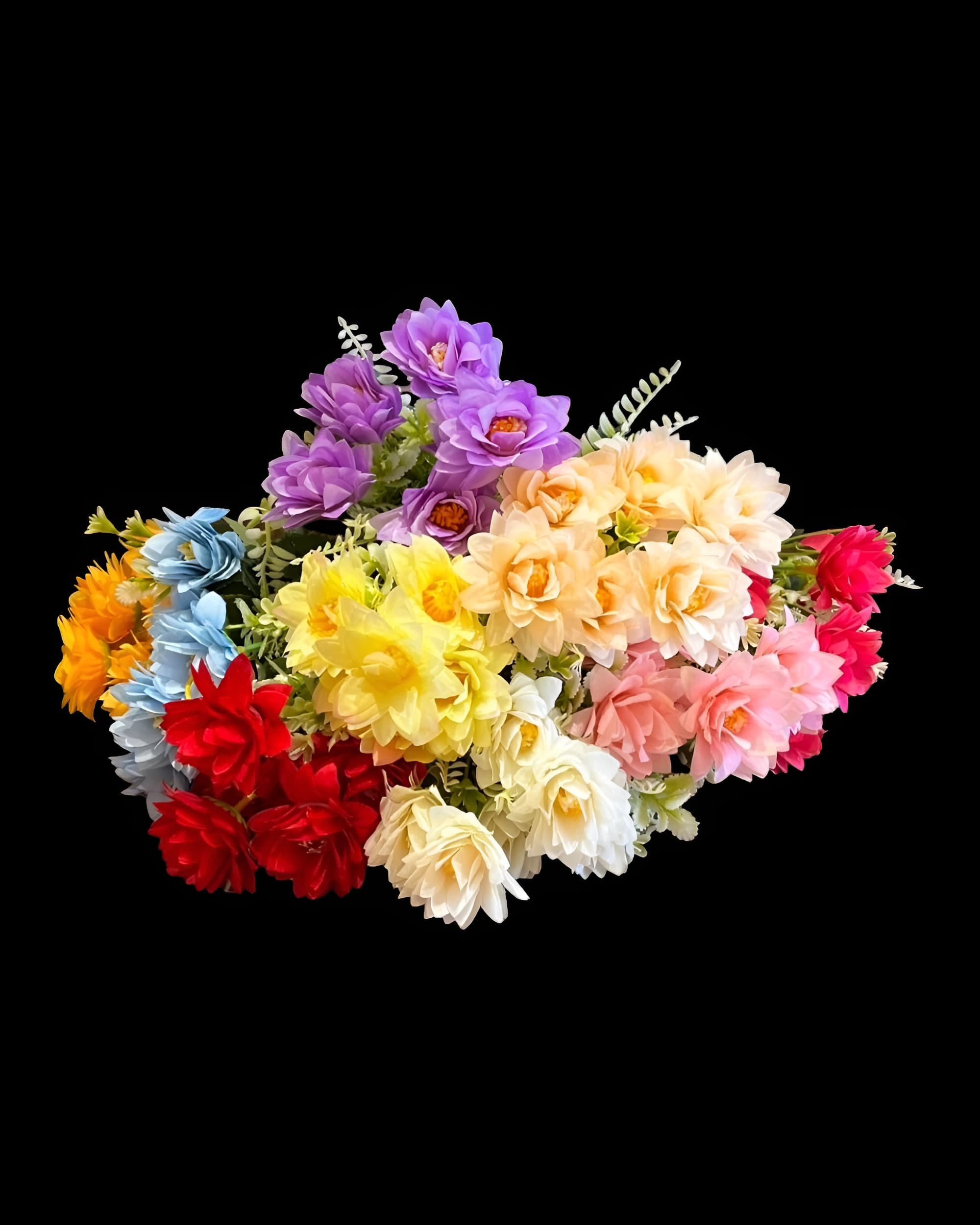 6 BAŞLI SÜMBÜL DETAYLI YILDIZ ÇİÇEĞİ 30 CM - 8