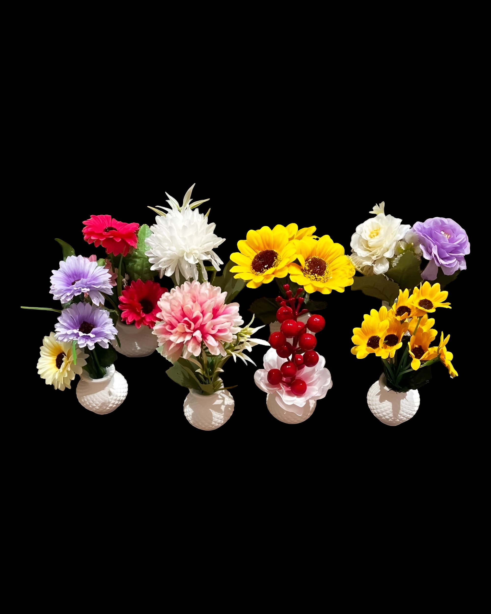 MİNİ DEKORATİF SAKSI ÇİÇEK - 1