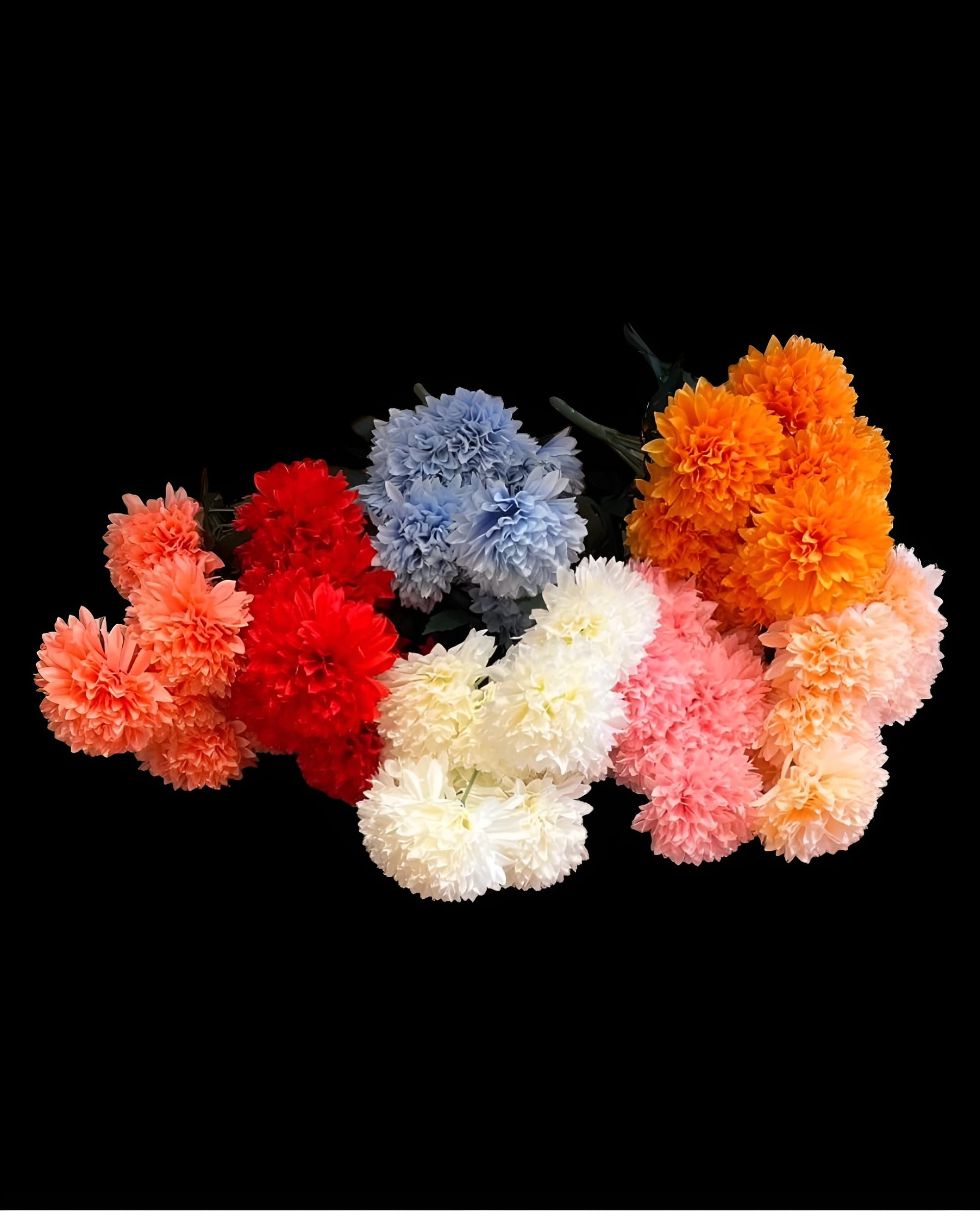 10 BAŞLI KRİZANTEM DEMETİ 50 CM - 2