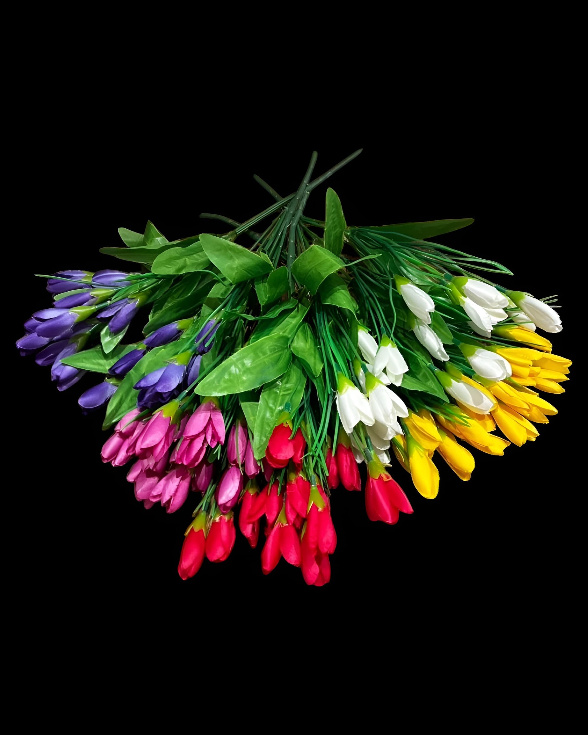 MİNİ 21 BAŞLI LALE DEMETİ 40 CM - 1