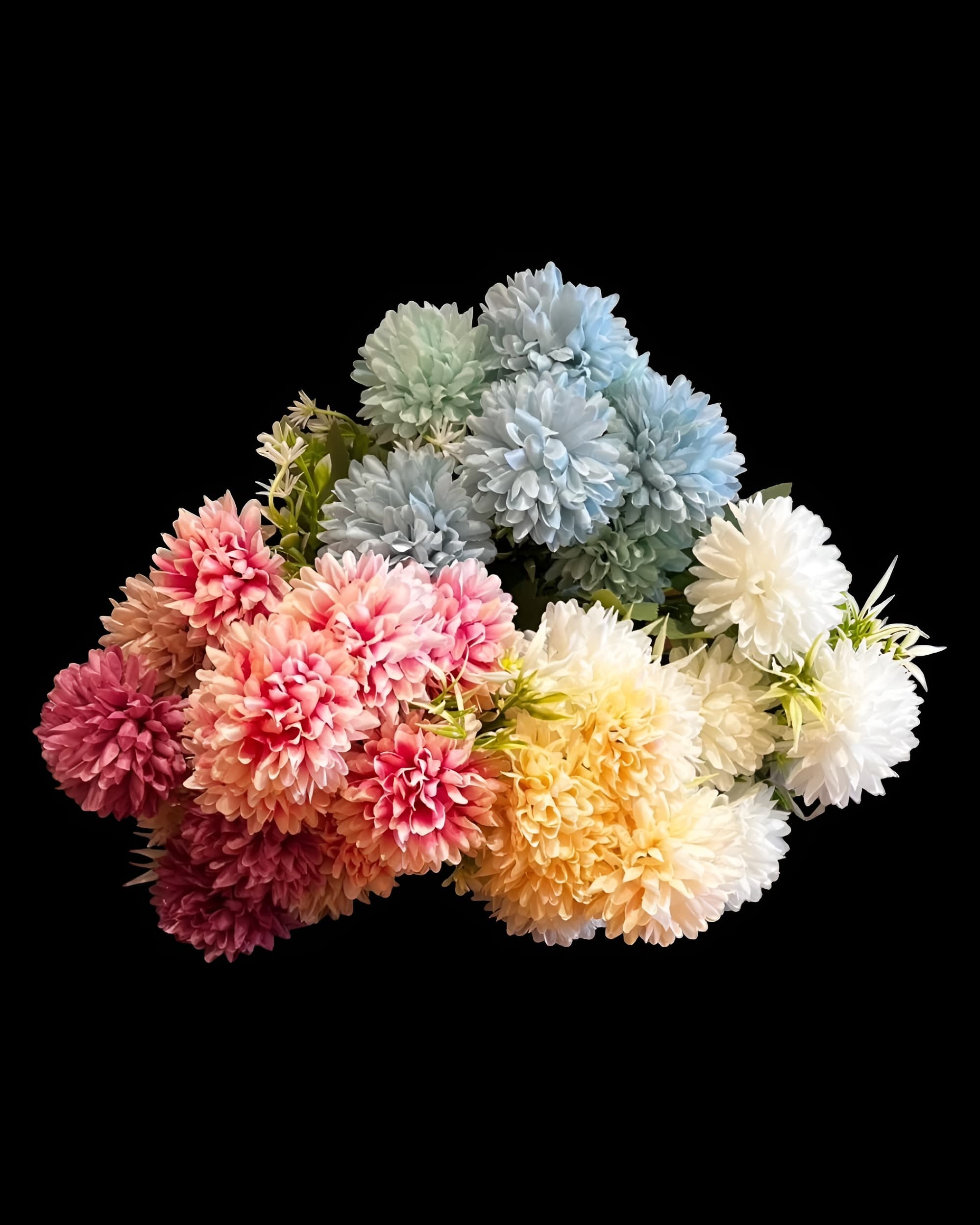 7 BAŞLI KRİZANTEM SÜMBÜL DETAYLI 30 CM - 11