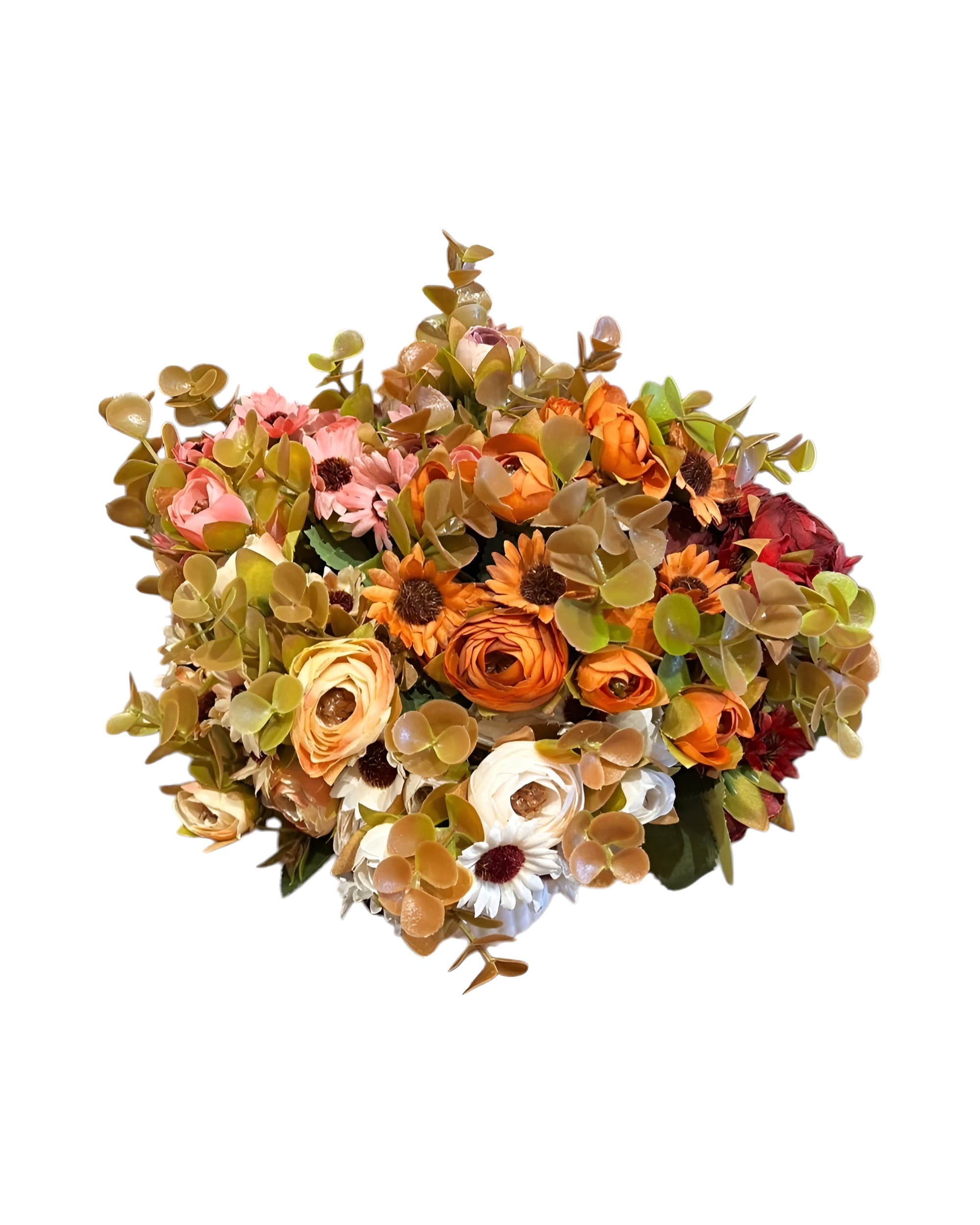 15 BAŞLI YAPAY MİNİ ŞAKAYIK VE PAPATYA DEMETİ 30 CM - 1