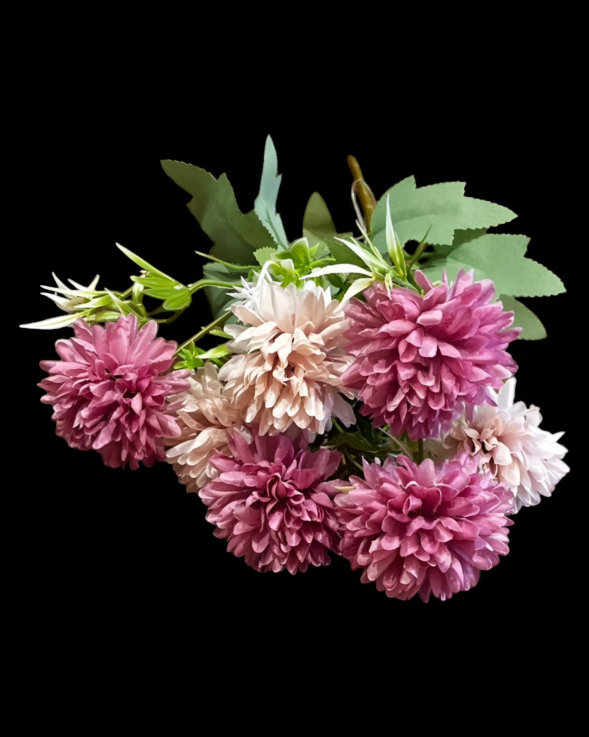 7 BAŞLI KRİZANTEM SÜMBÜL DETAYLI 30 CM - 10