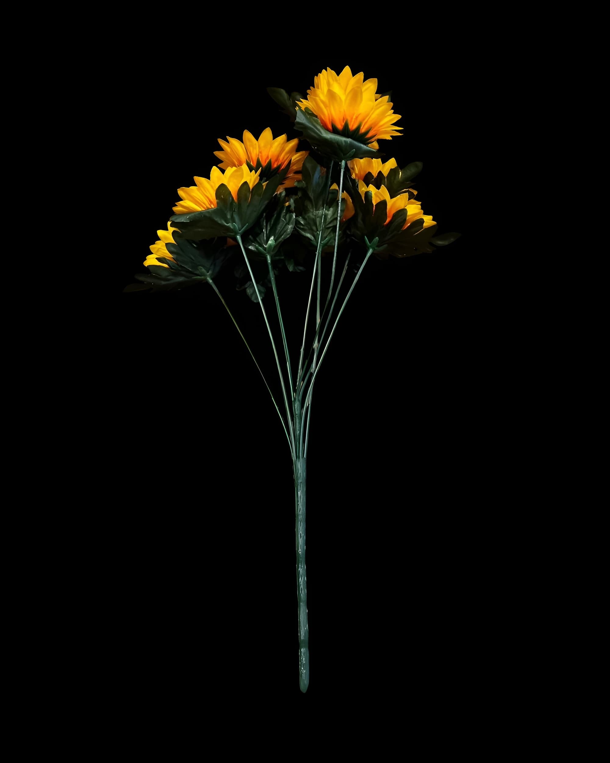 9 BAŞLI PREMİUM YAPAY AY ÇİÇEĞİ DEMETİ 50 CM 2