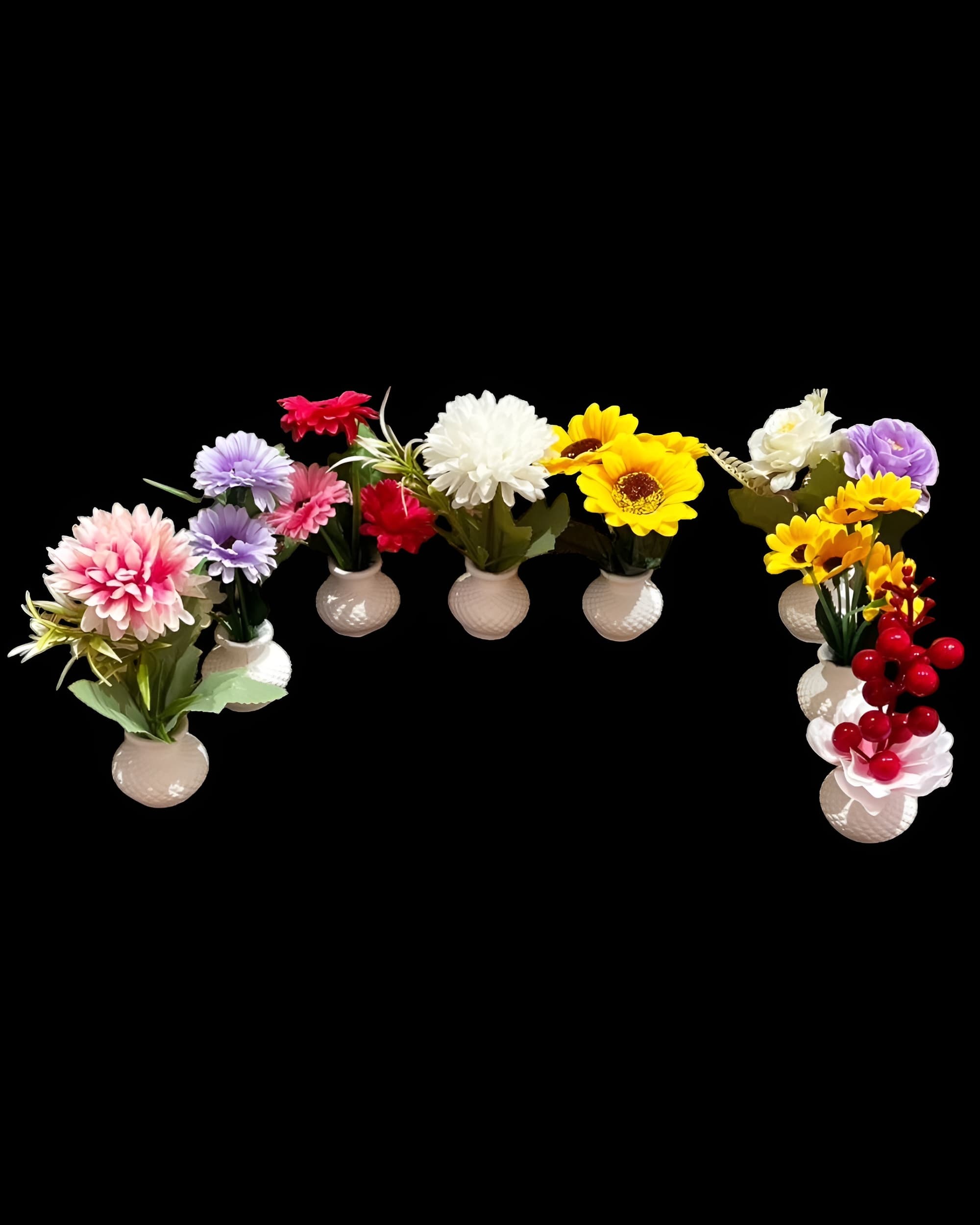 MİNİ DEKORATİF SAKSI ÇİÇEK - 3